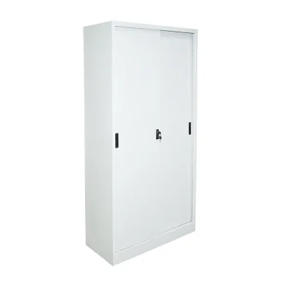Armadio metallico con 2 ante scorrevoli sicure e 4 ripiani 1900x900x400mm. - immagine 3