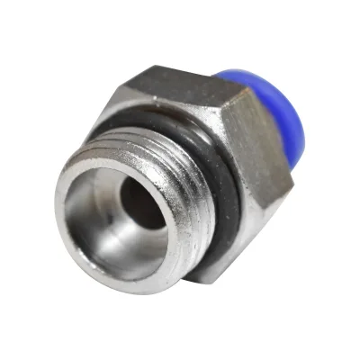 Attacco rapido dritto in plastica/metallo con filettatura e O-ring fi6xM14 - immagine 2