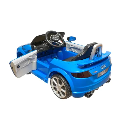 Auto elettrica con batteria 6V/4Ah e telecomando per bambini Audi TT JE1198 blu - immagine 6