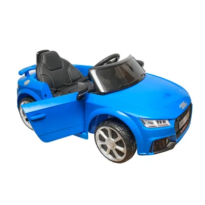 Auto elettrica con batteria 6V/4Ah e telecomando per bambini Audi TT JE1198 blu - immagine 5