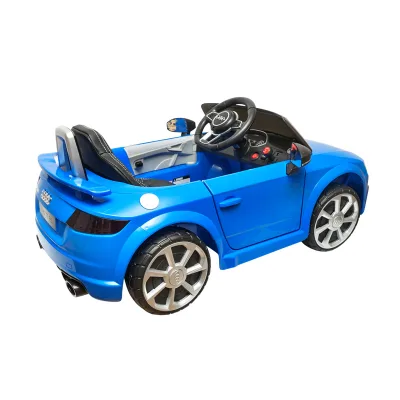 Auto elettrica con batteria 6V/4Ah e telecomando per bambini Audi TT JE1198 blu - immagine 4