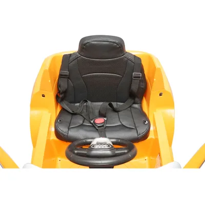 Auto elettrica con batteria 6V/7Ah e telecomando per bambini JJ2066 Audi Q8 gialla con sedile in pelle - immagine 6