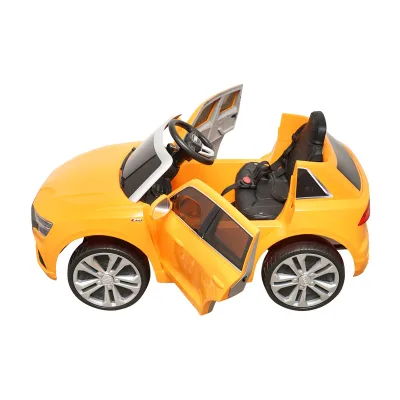 Auto elettrica con batteria 6V/7Ah e telecomando per bambini JJ2066 Audi Q8 gialla con sedile in pelle - immagine 4
