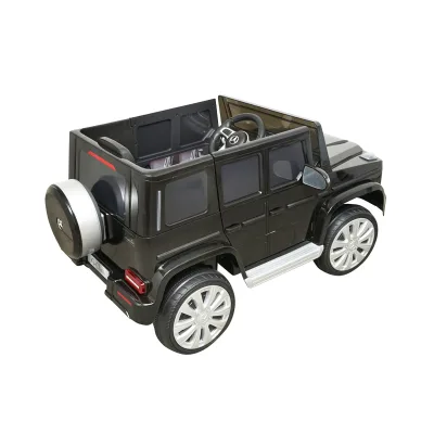 Auto elettrica con batteria 6V/7Ah e telecomando per bambini Mercedes G500 JJ2077 nera - immagine 5