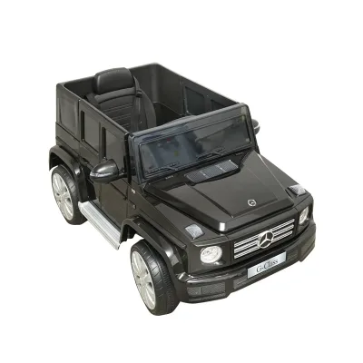 Auto elettrica con batteria 6V/7Ah e telecomando per bambini Mercedes G500 JJ2077 nera - immagine 4