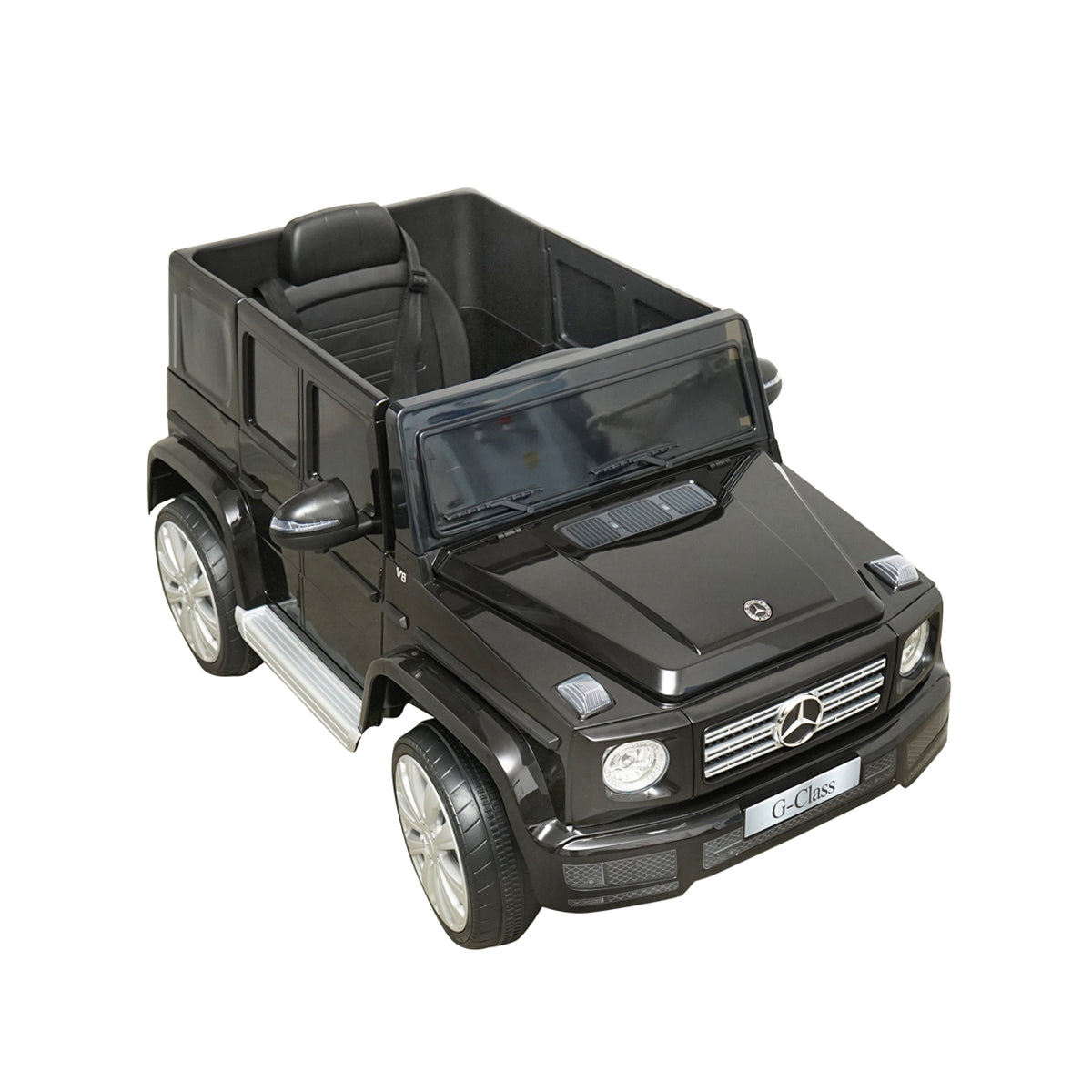 Auto elettrica con batteria 6V/7Ah e telecomando per bambini Mercedes G500 JJ2077 nera - immagine 4
