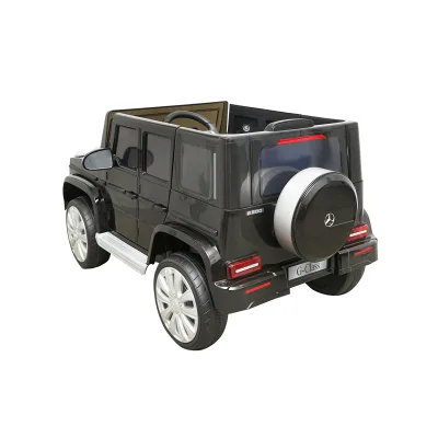 Auto elettrica con batteria 6V/7Ah e telecomando per bambini Mercedes G500 JJ2077 nera - immagine 6
