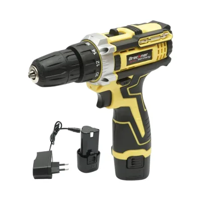 Avvitatore e trapano con 2 batterie 12V, 1.5Ah agli ioni di litio, coppia 25Nm, mandrino da 10mm, 0-350/1350 giri/min Breckner Germany