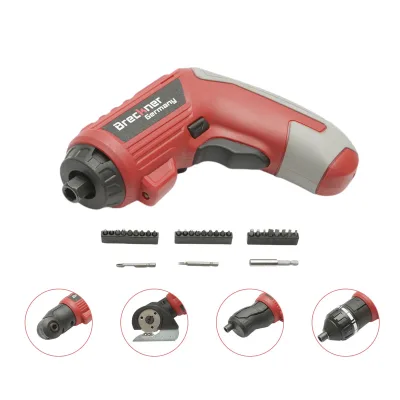 Avvitatore elettrico multifunzione 4 in 1 con batteria agli ioni di litio da 4,2 V, 1,5 Ah, LED, coppia di serraggio 6 Nm, punta da 1/4 di pollice, 33 pezzi Breckner Germany