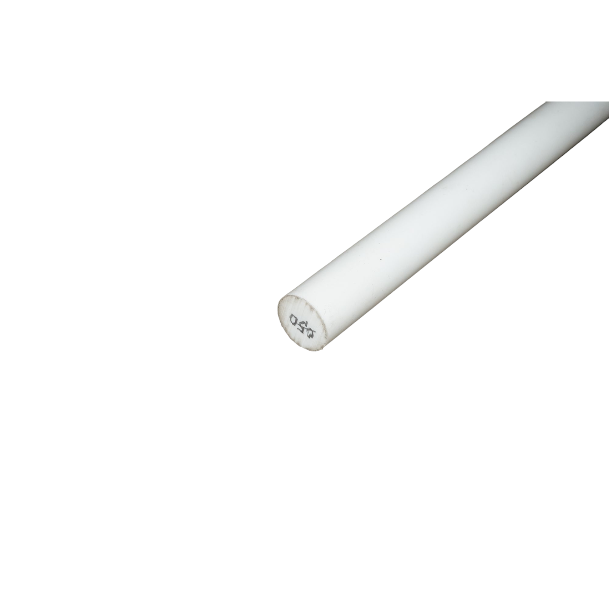 Barra di teflon PTFE, politetrafluoroetilene bianca 1000x50mm 4.51 Kg. - immagine 3