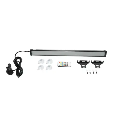 Barra LED RGB con ventose, 18W, 12–36V, telecomando, Bluetooth e app LED LAMP (520×45×40 mm)