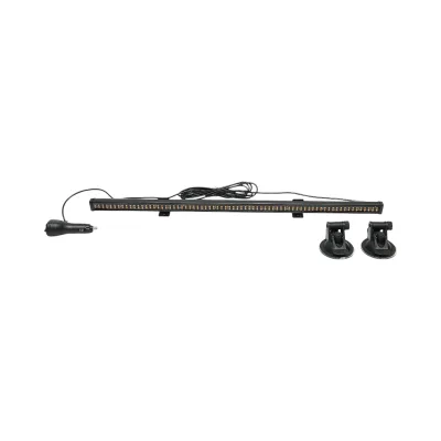 Barra stroboscopica LED da 62 cm con ventose, 60 W, 10-30 V, strobo a 9 colori, 15 modalità di illuminazione - immagine 2