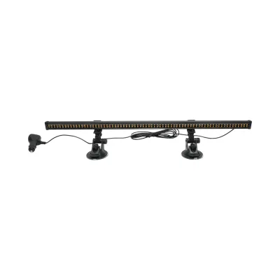 Barra stroboscopica LED da 62 cm con ventose, 60 W, 10-30 V, strobo a 9 colori, 15 modalità di illuminazione