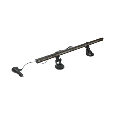 Barra stroboscopica LED da 62 cm con ventose, 60 W, 10-30 V, strobo a 9 colori, 15 modalità di illuminazione - immagine 4