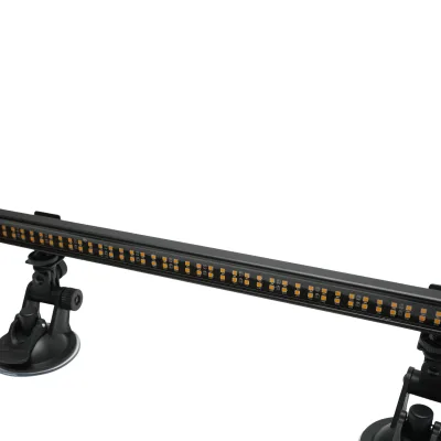 Barra stroboscopica LED da 62 cm con ventose, 60 W, 10-30 V, strobo a 9 colori, 15 modalità di illuminazione - immagine 5