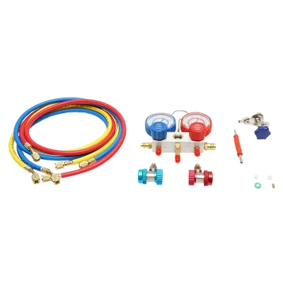 Batteria manometro a 2 vie per refrigerante AC R22 Breckner Germany - immagine 3