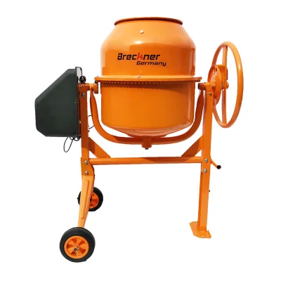 BETONIERA 450W, VOLUME 120L, PIGNONE E CORONA IN GHISA, 44KG, BETONIERA ELETTRICA 120 LITRI 450 WATT IMPASTATRICE MISCELATORE CEMENTO BRECKNER GERMANY - immagine 5