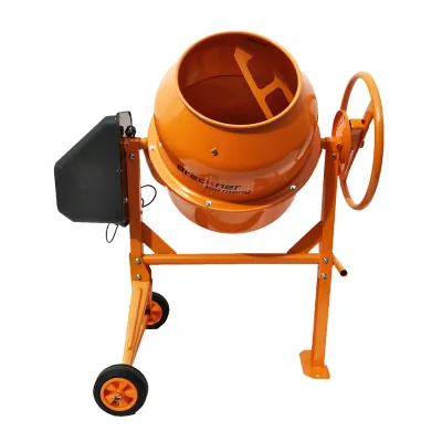 BETONIERA 450W, VOLUME 120L, PIGNONE E CORONA IN GHISA, 44KG, BETONIERA ELETTRICA 120 LITRI 450 WATT IMPASTATRICE MISCELATORE CEMENTO BRECKNER GERMANY - immagine 2