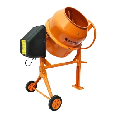 BETONIERA 450W, VOLUME 120L, PIGNONE E CORONA IN GHISA, 44KG, BETONIERA ELETTRICA 120 LITRI 450 WATT IMPASTATRICE MISCELATORE CEMENTO BRECKNER GERMANY - immagine 6