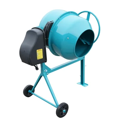 BETONIERA 550W, VOLUME 140L, PIGNONE E CORONA IN GHISA, 48KG, BETONIERA ELETTRICA 140 LITRI 550 WATT IMPASTATRICE MISCELATORE CEMENTO - immagine 5