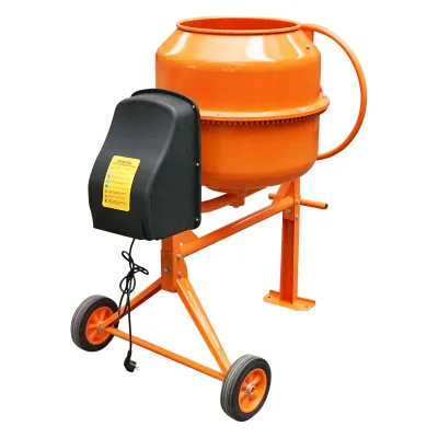 BETONIERA 550W, VOLUME 140L, PIGNONE E CORONA IN GHISA, 48KG, BETONIERA ELETTRICA 140 LITRI 550 WATT IMPASTATRICE MISCELATORE CEMENTO BRECKNER GERMANY - immagine 3