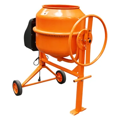BETONIERA 550W, VOLUME 140L, PIGNONE E CORONA IN GHISA, 48KG, BETONIERA ELETTRICA 140 LITRI 550 WATT IMPASTATRICE MISCELATORE CEMENTO BRECKNER GERMANY - immagine 6