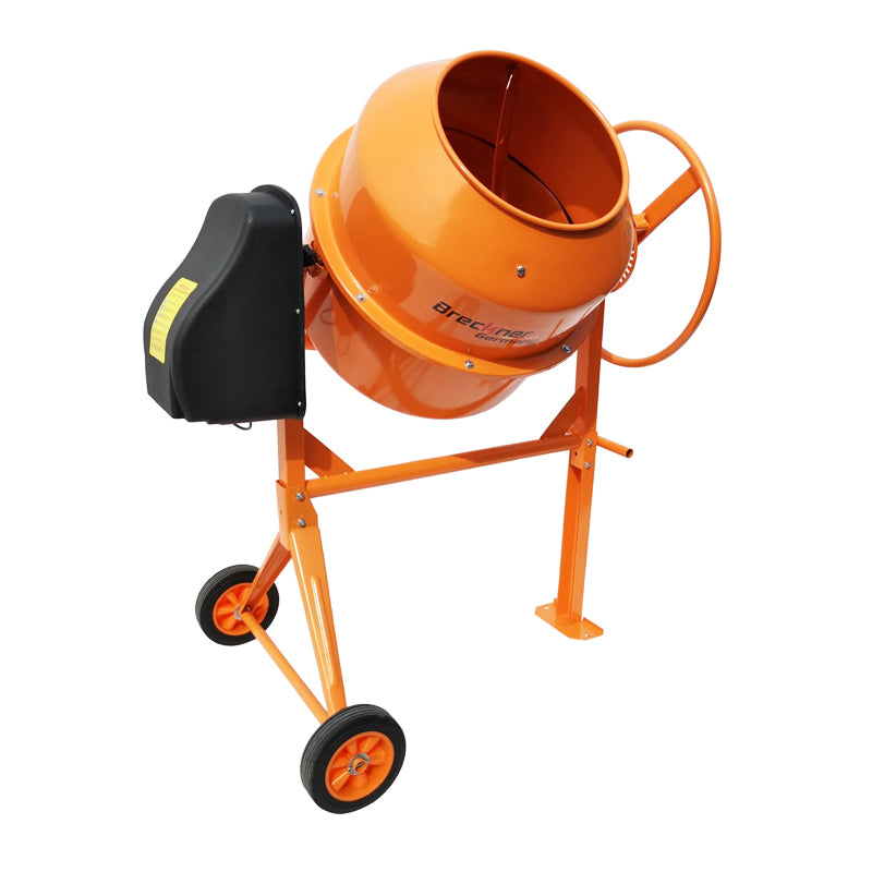 Betoniera 800W, volume 200L, pignone e corona in ghisa, 58Kg, Betoniera Elettrica 200 Litri 800 Watt Impastatrice Miscelatore Cemento Breckner Germany - immagine 6