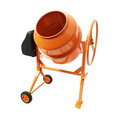 Betoniera 800W, volume 200L, pignone e corona in ghisa, 58Kg, Betoniera Elettrica 200 Litri 800 Watt Impastatrice Miscelatore Cemento Breckner Germany