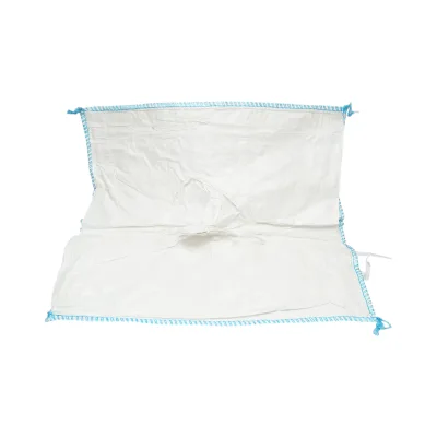 Big bag 95x95x120 cm bianco, capacità 1000 kg, tipo U-Panel non laminato, gonna di carico, tubo di scarico - immagine 3