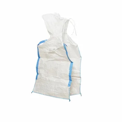 Big bag 95x95x120 cm bianco, capacità 1000 kg, tipo U-Panel non laminato, gonna di carico, tubo di scarico - immagine 2