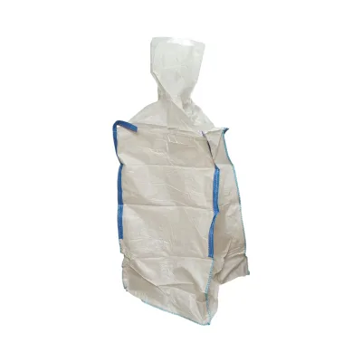 Big bag 95x95x160 cm bianco, capacità 1000 kg, tipo U-Panel non laminato, gonna di carico, tubo di scarico - immagine 2