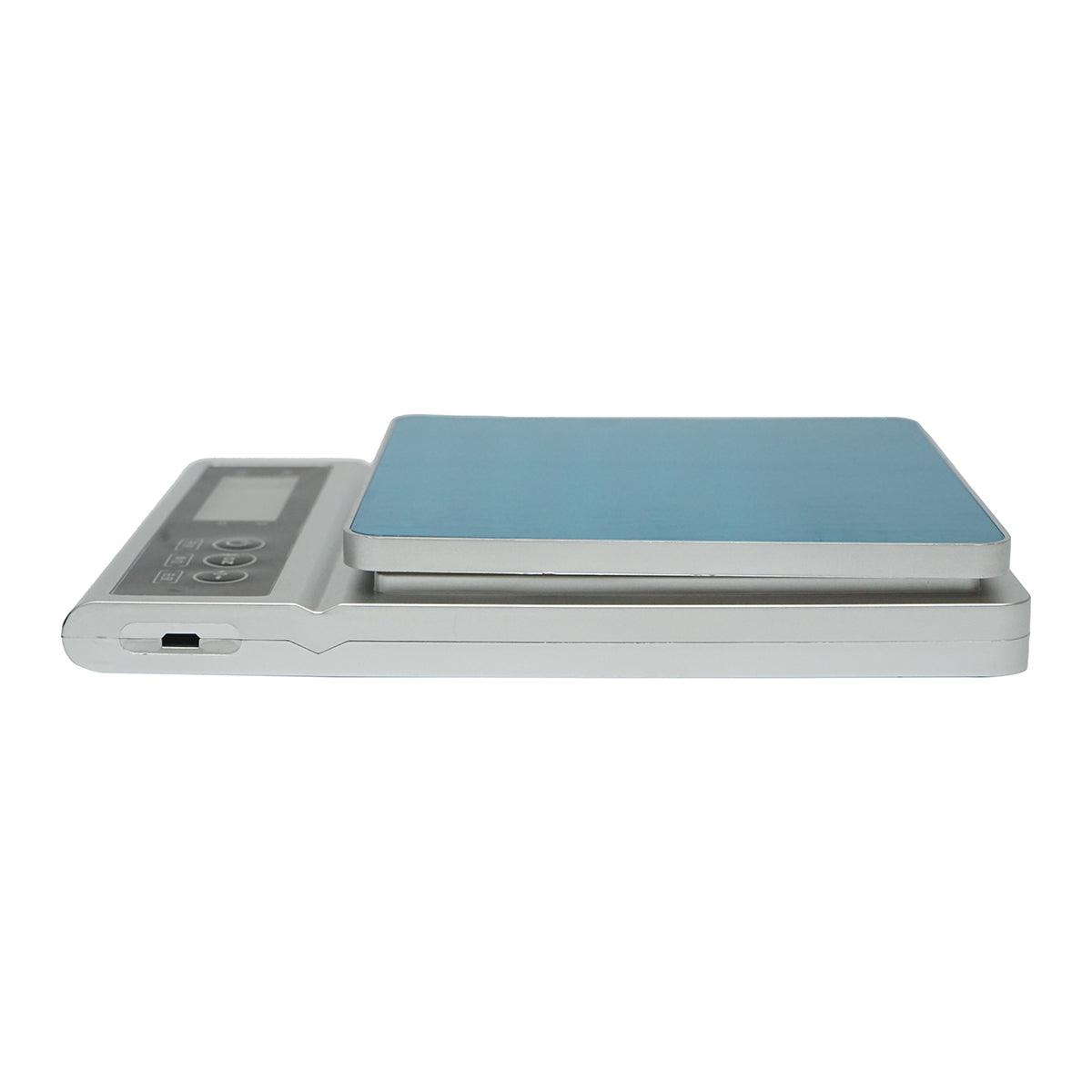 Bilancia da Cucina Digitale, 10 kg, Piattaforma in Acciaio Inox, Display LCD, Dimensioni 20x15x3 cm, Funzioni Tara, Spegnimento Automatico - immagine 3