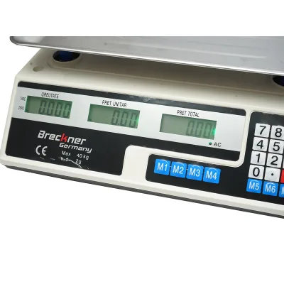 Bilancia elettronica con schermo LCD, portata 40 Kg con batteria da 4V Breckner Germany - immagine 5