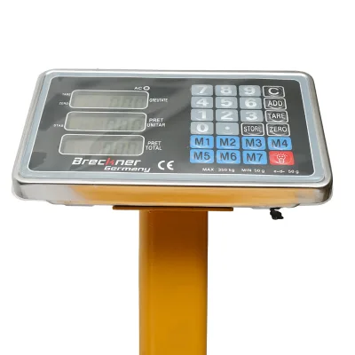 Bilancia elettronica da pavimento a piattaforma, portata 350 kg, con braccio pieghevole e schermo LCD. Breckner Germany - immagine 5