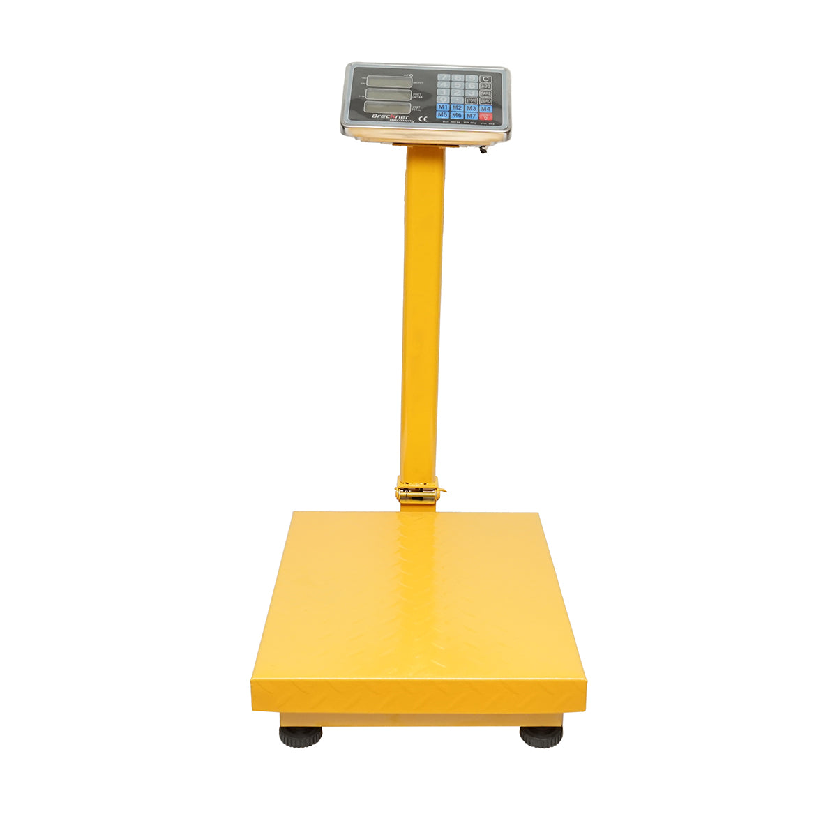 Bilancia elettronica da pavimento a piattaforma, portata 350 kg, con braccio pieghevole e schermo LCD. Breckner Germany