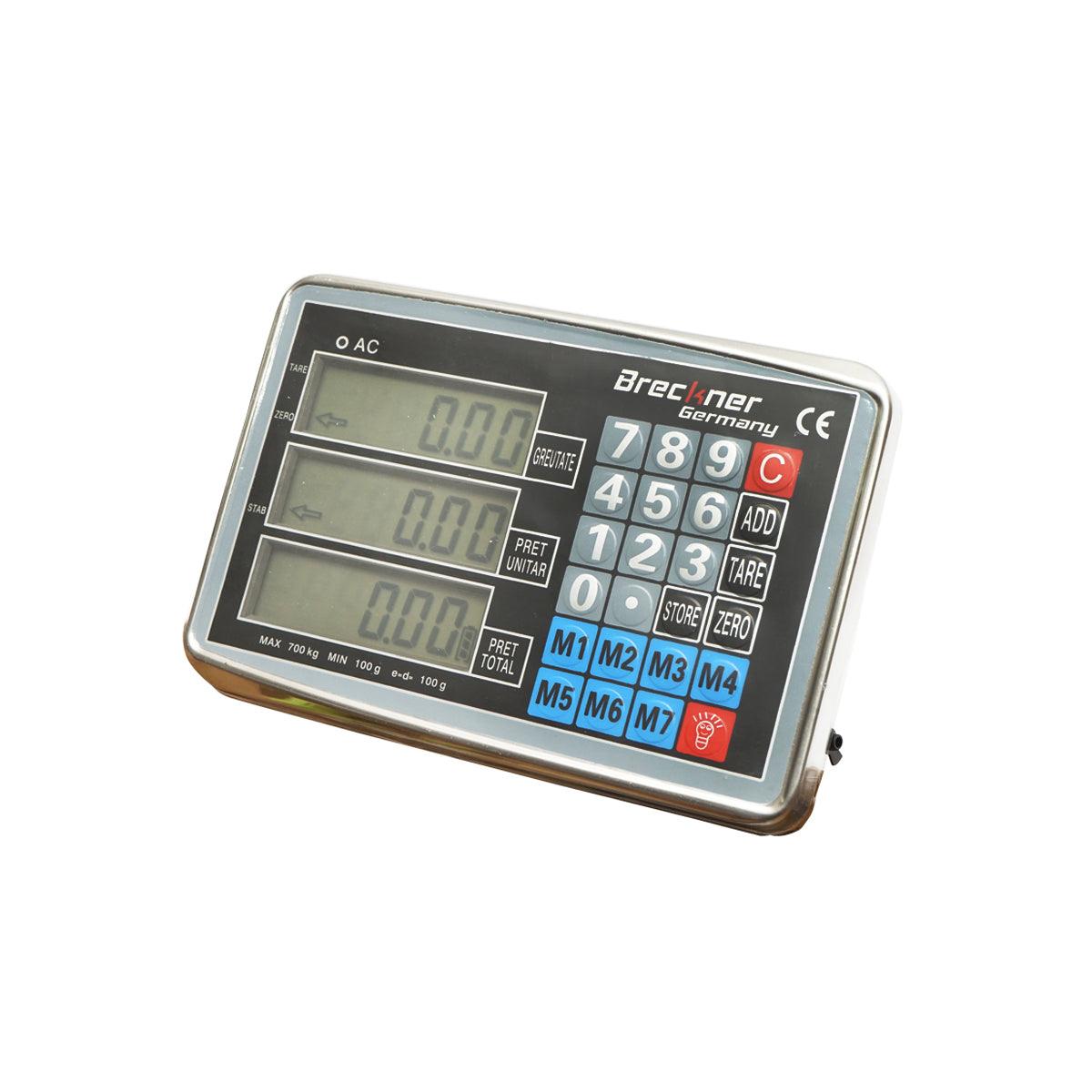 Bilancia Elettronica da Pavimento, Piattaforma 600 x 450 mm, Capacità 700 kg /100 g, Display LCD, Batteria Ricaricabile, 220V - immagine 5