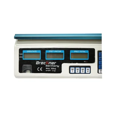 Bilancia elettronica digitale con schermo LCD, capacità massima 40 kg, con batteria da 4V - immagine 5