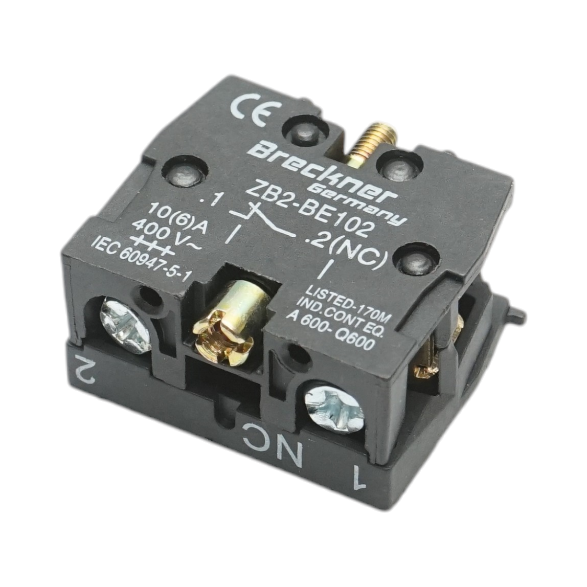 Blocco contatti ausiliari 1NC, 400V/10A 22mm LAY5 Breckner Germany - immagine 2