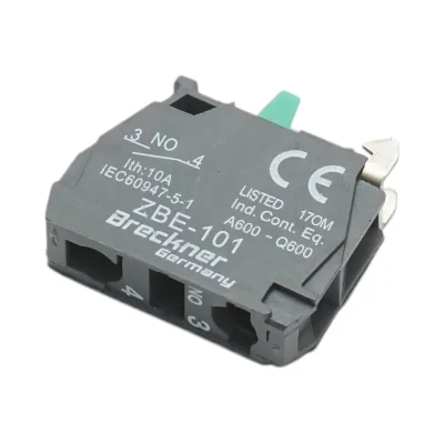 Blocco contatti ausiliari 1NO, 24V/10A 22mm LAY5 Breckner Germany - immagine 2