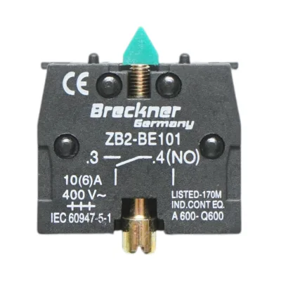 Blocco contatti ausiliari 1NO, 400V/10A 22mm LAY5 Breckner Germany