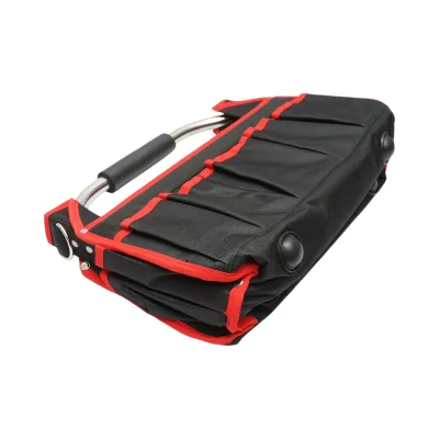 Borsa per attrezzi aperta con 15 tasche, manico in acciaio inossidabile 420x210x290mm - immagine 5