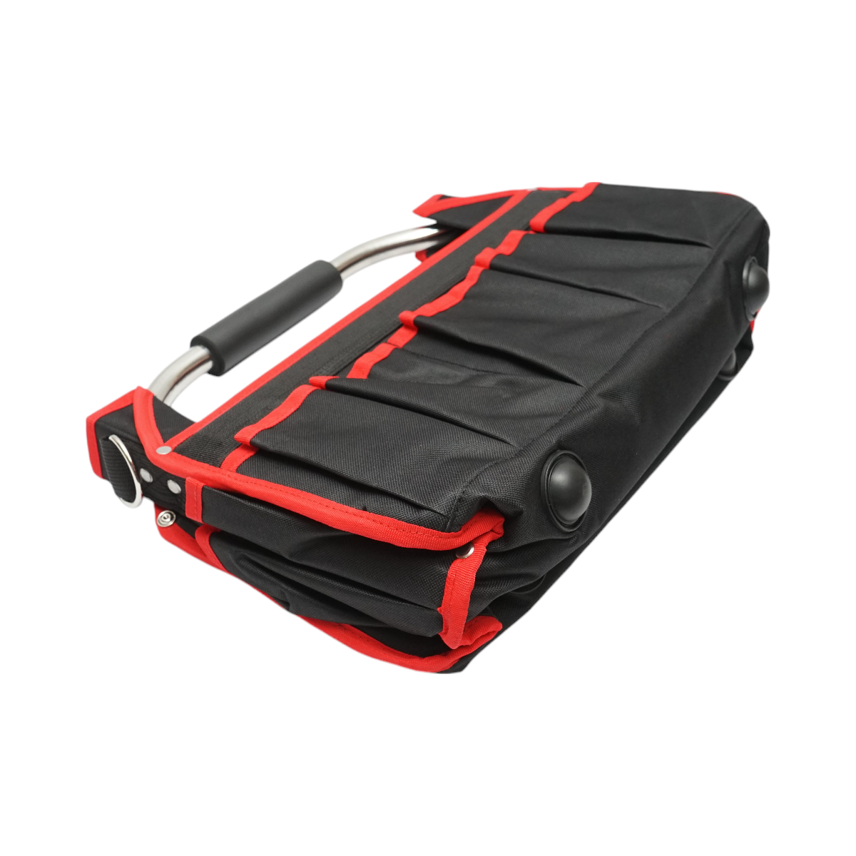 Borsa per attrezzi aperta con 15 tasche, manico in acciaio inossidabile 420x210x290mm - immagine 5