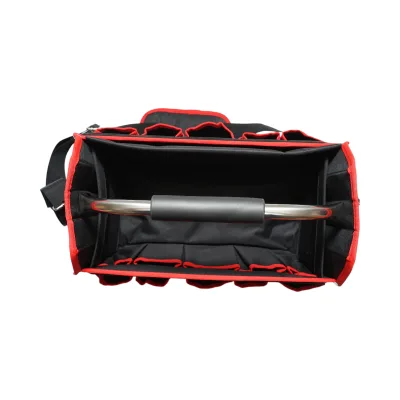 Borsa per attrezzi aperta con 15 tasche, manico in acciaio inossidabile 420x210x290mm - immagine 4