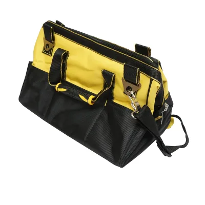Borsa per attrezzi con 14 tasche, materiale tessile, tracolla, manici in gomma 410x240x300mm Crownman - immagine 3