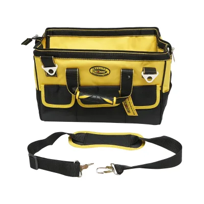 Borsa per attrezzi con 14 tasche, materiale tessile, tracolla, manici in gomma 410x240x300mm Crownman - immagine 2