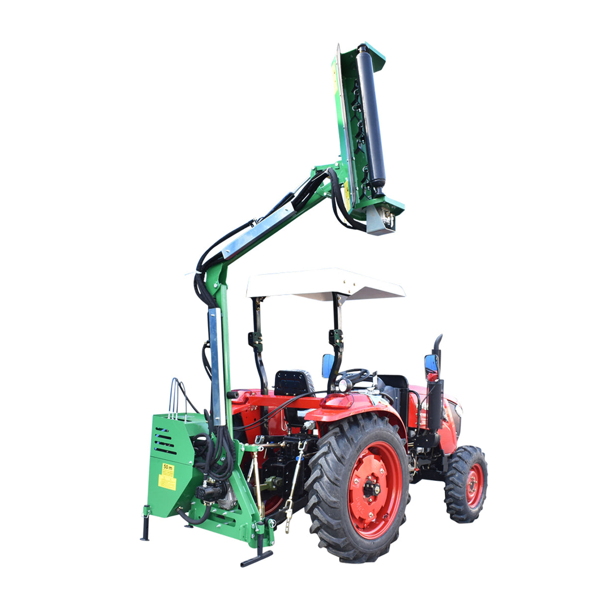 Braccio decespugliatore idraulico portato per trattore con trincia Braccio articolato idraulico portato con testata trinciatrice da 800 mm per siepi