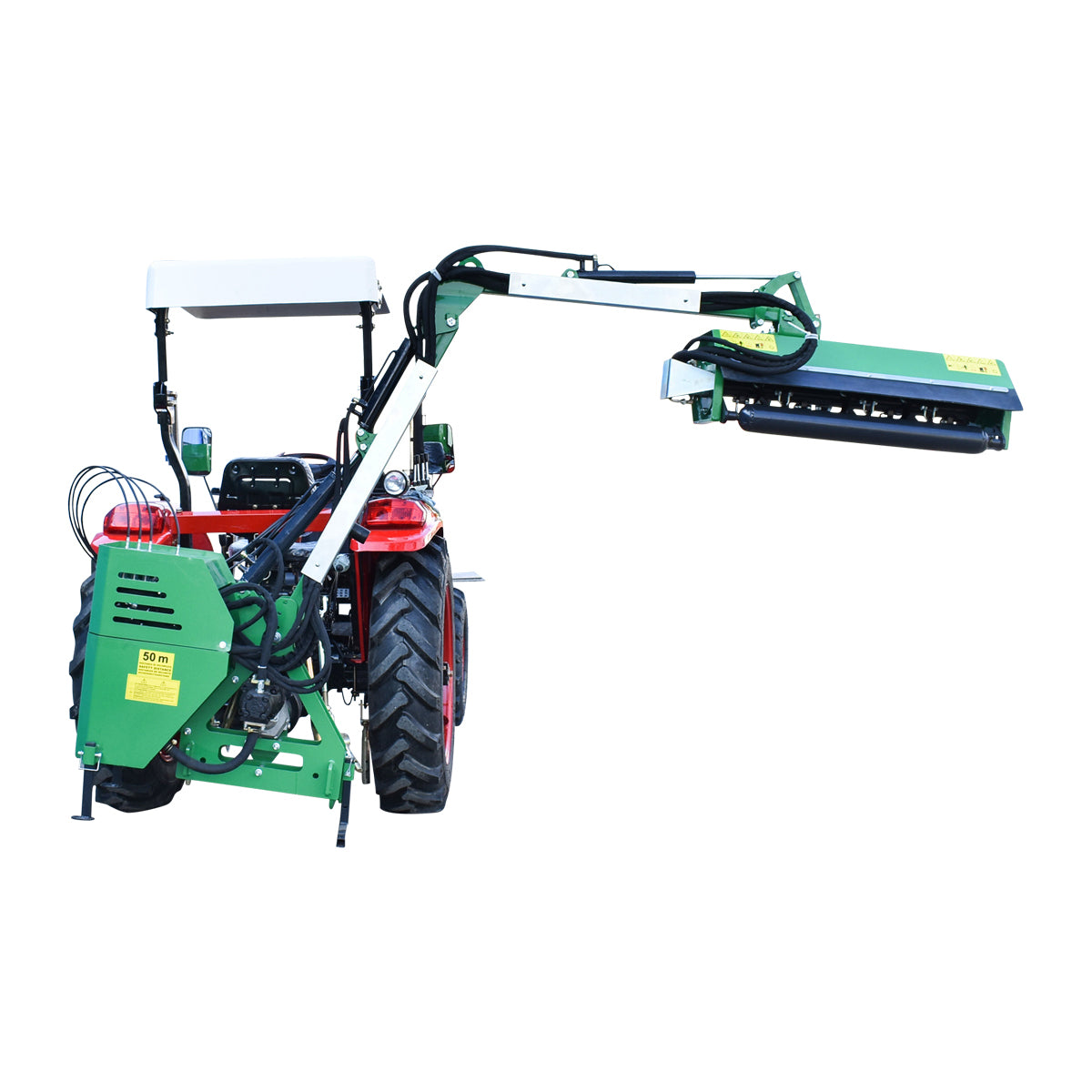 Braccio decespugliatore idraulico portato per trattore con trincia Braccio articolato idraulico portato con testata trinciatrice da 800 mm per siepi - immagine 4