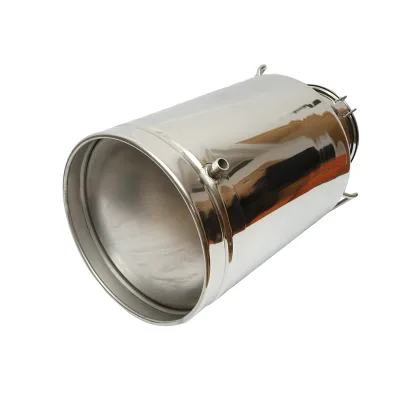 Brocca per latte in acciaio inox con coperchio da 40 litri con rubinetto per mungitrice per mucche Breckner Germany - immagine 3