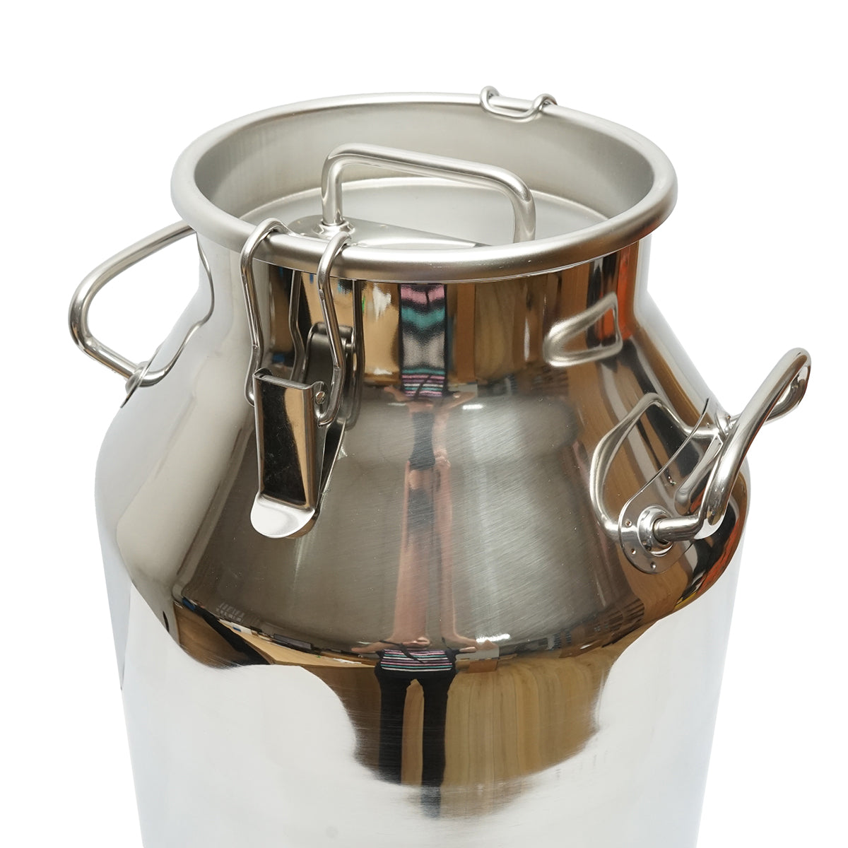 Brocca per latte in acciaio inox con coperchio da 40 litri con rubinetto per mungitrice per mucche Breckner Germany - immagine 4