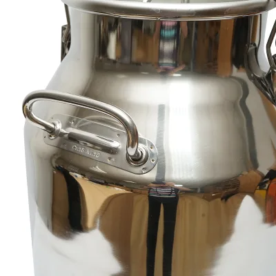 Brocca per latte in acciaio inox con coperchio da 40 litri con rubinetto per mungitrice per mucche Breckner Germany - immagine 6